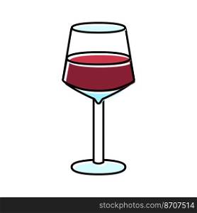 winery wine glass color icon vector. winery wine glass sign. isolated symbol illustration. winery wine glass color icon vector illustration