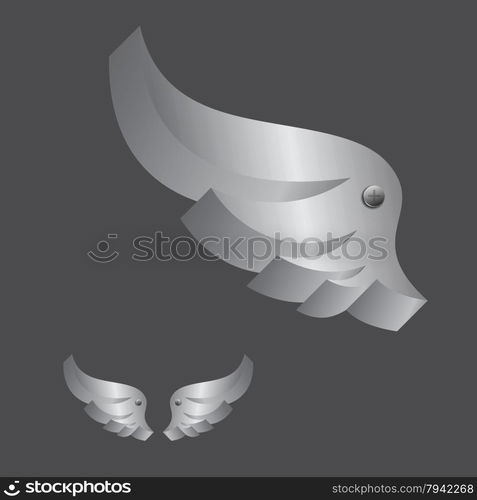 wing art vector graphic art design illustration. wing art