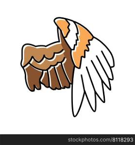 wing bird color icon vector. wing bird sign. isolated symbol illustration. wing bird color icon vector illustration