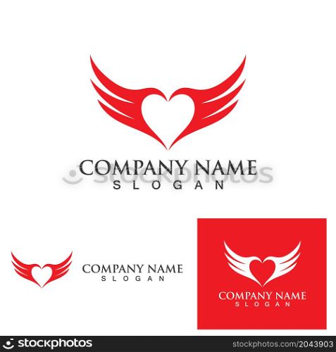 wing bird falcon logo and symbol vector