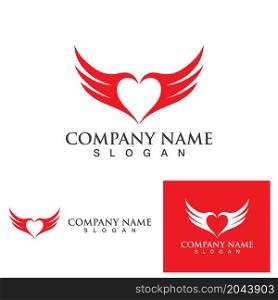 wing bird falcon logo and symbol vector