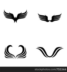 Wing bird logo and symbol business template vector
