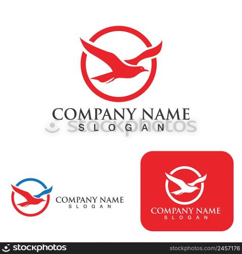 Wing bird Logo Template vector