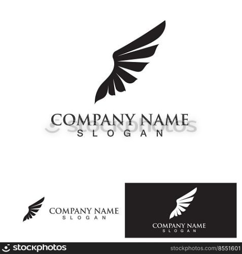 Wing bird  Logo Template vector