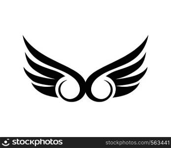 Wing black Logo Template vector illustration design