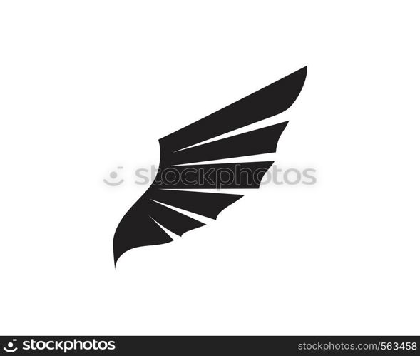 Wing black Logo Template vector illustration design