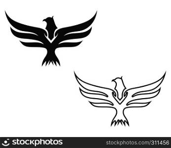 Wing falcon bird logo eps10