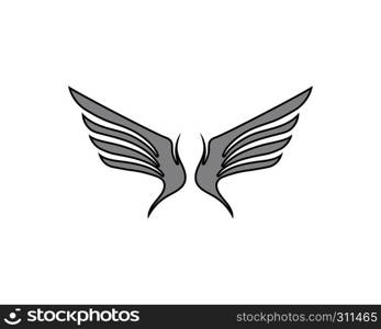 Wing falcon bird logo eps10