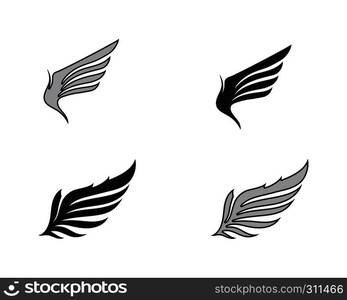 Wing falcon bird logo eps10