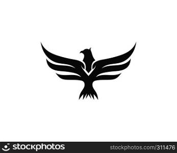 Wing falcon bird logo eps10