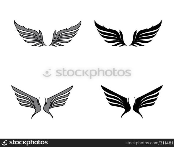 Wing falcon bird logo eps10