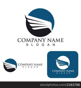 Wing falcon bird  Logo Template vector