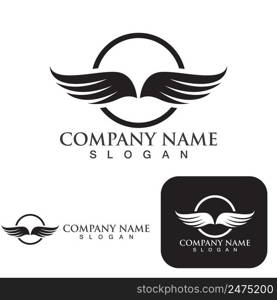 Wing falcon bird Logo Template vector