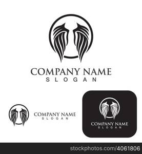 Wing falcon bird Logo Template vector