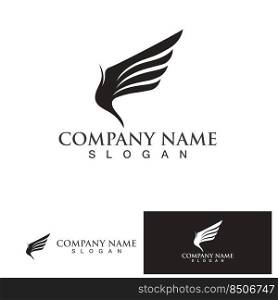 Wing falcon bird  Logo Template vector