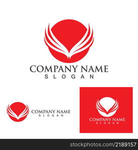 Wing Falcon Logo Template vector illustration design