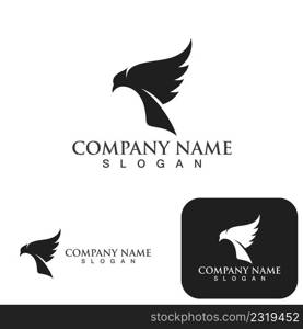 Wing Falcon Logo Template vector illustration design