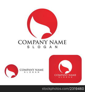 Wing Falcon Logo Template vector illustration design