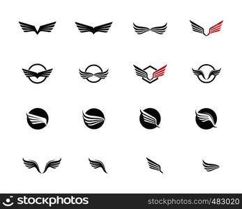 Wing Falcon Logo Template vector illustration design