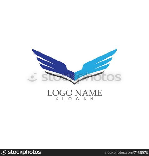 Wing Falcon Logo Template vector illustration design