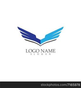 Wing Falcon Logo Template vector illustration design