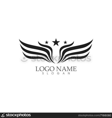 Wing Falcon Logo Template vector illustration design