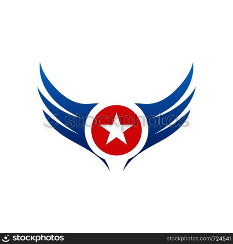 Wing Falcon Logo Template vector illustration design