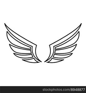wing icon vector illustration logo design