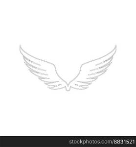 wing icon vector illustrtation symbol design