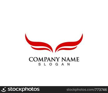 Wing logo and symbol business template vector