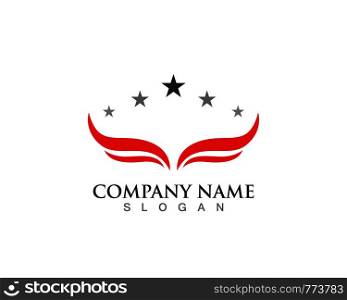 Wing logo and symbol business template vector