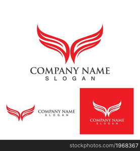 Wing logo and symbol vector eps