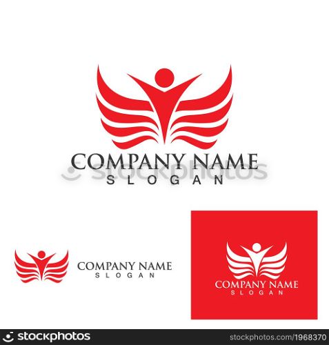 Wing logo and symbol vector eps