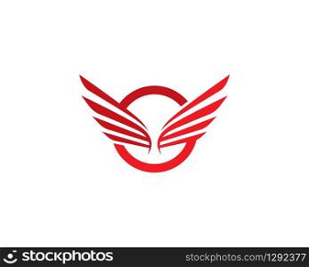Wing logo template symbol icon illustration design