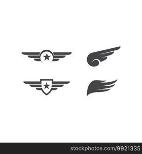 wing logo template vector icon illustration design 