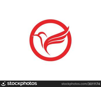 Wings bird sign abstract template icons app