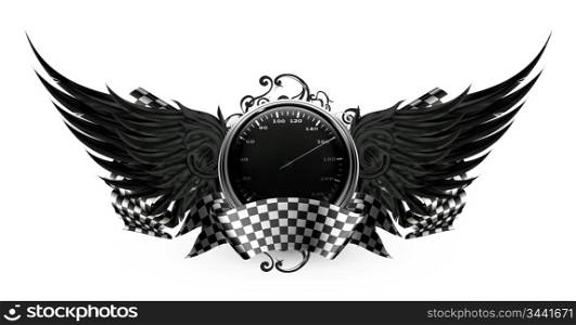 Wings Black, Racing emblem eps10
