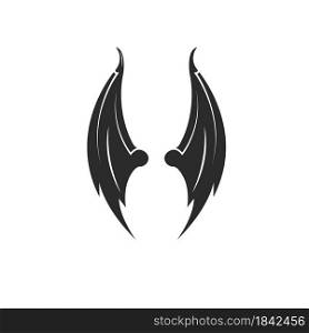 wings dragon or devil wings element icon template vector illustration design