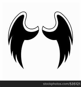 Wings icon in simple style on a white background. Wings icon in simple style