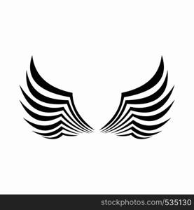 Wings icon in simple style on a white background. Wings icon in simple style