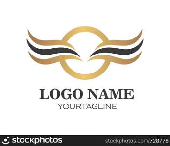 wings logo icon vector illustration design template
