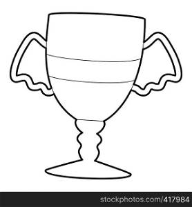 Winner cup icon. Outline illustration of winner cup vector icon for web. Winner cup icon, outline style