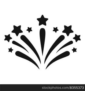Winner firework icon simple vector. Carnival party. Light fun. Winner firework icon simple vector. Carnival party