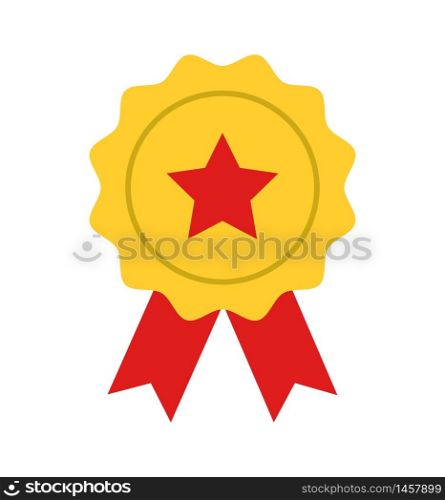 Winner Gold medal star icon award emblem symbol Vector isolated on white background eps 10. Winner Gold medal star icon award emblem symbol Vector isolated on white background