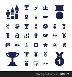 Winner icons Royalty Free Vector Image