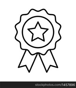Winner line medal icon award emblem symbol Vector isolated on white background eps 10. Winner line medal icon award emblem symbol Vector isolated on white background