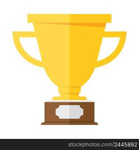 Winner’s trophy icon. The golden trophy is a symbol of victory in a sports event.