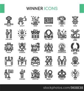 Winner , Thin Line and Pixel Perfect Icons