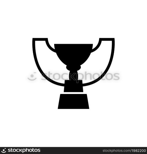Winner Trophy Cup Award. Flat Vector Icon. Simple black symbol on white background. Winner Trophy Cup Award Flat Vector Icon