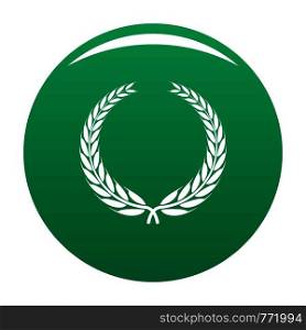 Winner wreath icon. Simple illustration of winner wreath vector icon for any design green. Winner wreath icon vector green